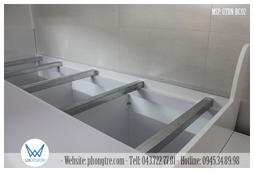Kết cấu hộc tủ kho và giường ngủ tầng trên của giường tầng đa năng thấp MSP: GTDN-BC.01