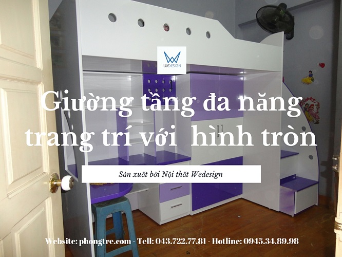 Video giường tầng đa năng trang trí với hình tròn