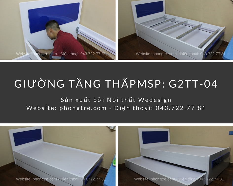 Video giường tầng thấp 04 dành cho phòng ngủ 2 trẻ em