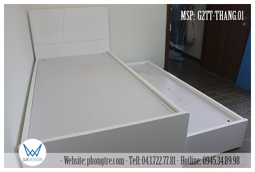 2 tầng giường của giường tầng thấp MSP: G2TT-THANG.01 đều sử dụng dát phản