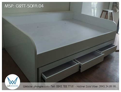 3 ngăn kéo lớn mang đến tiện ích để gối, chăn mỏng, bộ vỏ ga - gối thay đổi cho trẻ