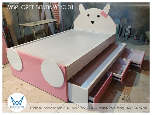 Giường tầng thấp Mèo Bananya - Ko dễ thương