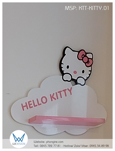 Kệ trang trí Hello Kitty ôm đám mây KTT-KITTY.01