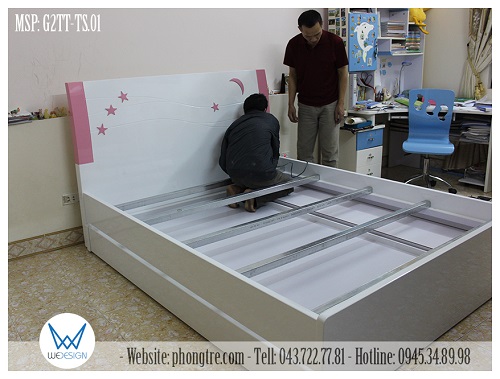 3 ngăn kéo của giường tầng thấp được làm thành hộp riêng