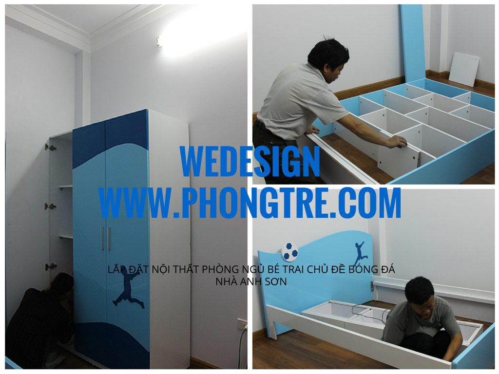 Album phòng ngủ con trai anh Sơn chủ đề bóng đá