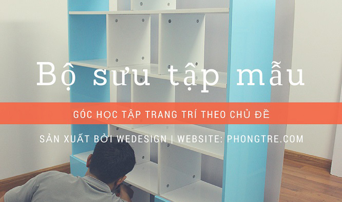Góc học tập| Bàn học - kệ sách bé trai và Teens boy