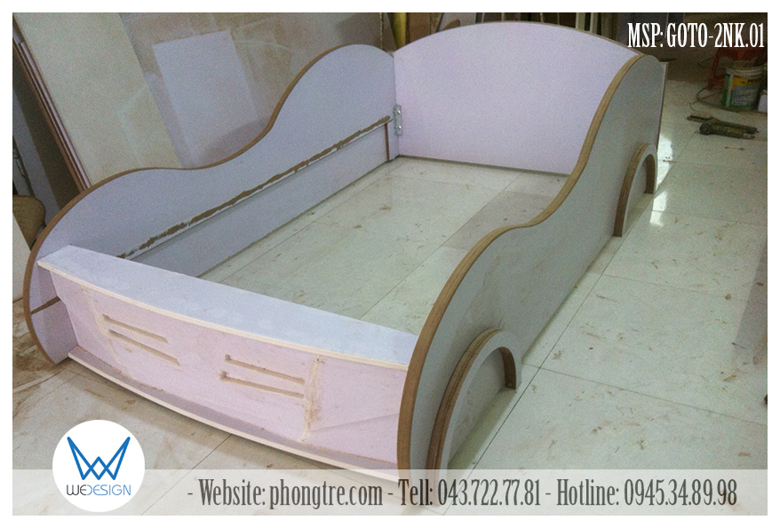 Phần mộc giường ô tô thể thao 2 ngăn kéo MSP: GOTO-2NK.01 