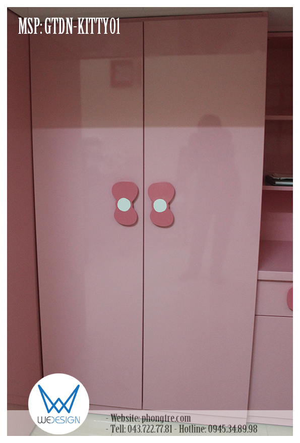 Tủ áo 2 cánh của giường tầng đa năng MSP: GTDN-KITTY01