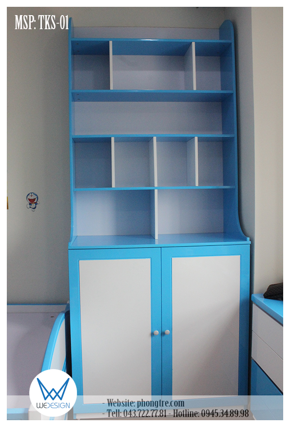 Tủ quần áo liền kệ sách 