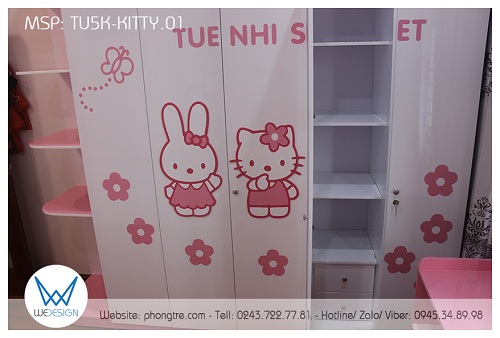 Buồng tủ nhỏ 3 - bên trong có hộc 2 ngăn kéo và 4 khoang để đồ gấp